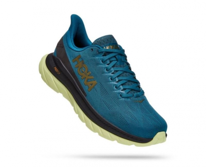 HOKA MACH 4 PER UOMO CORALLO BLU / NERO